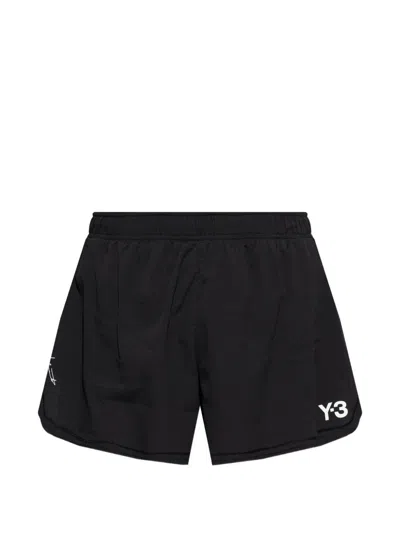 Y-3 Y 3 Logo Run Shorts In Black