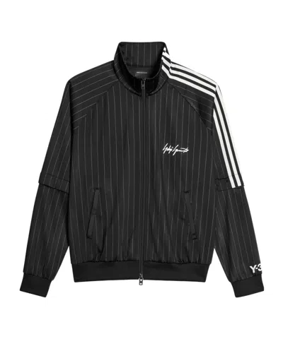 Y-3 Logo Striped Casual Jacket In Black