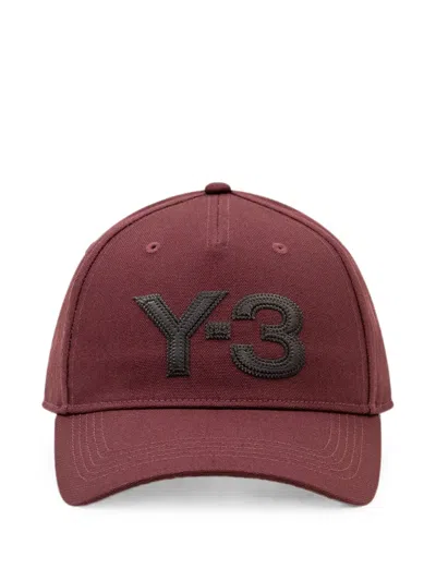 Y-3 Maroon Logo Baseball Hat