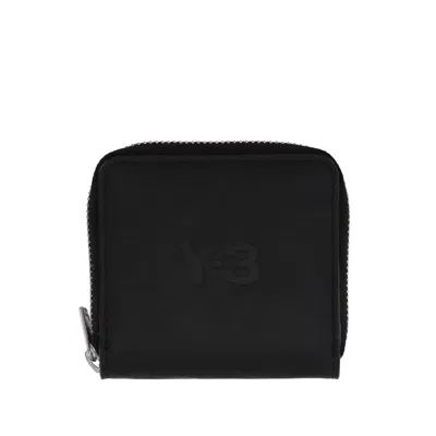 Y-3 Logo-debossed Leather Wallet In Black