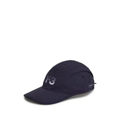 Y-3 Logo Detailed Runnig Cap In Blue