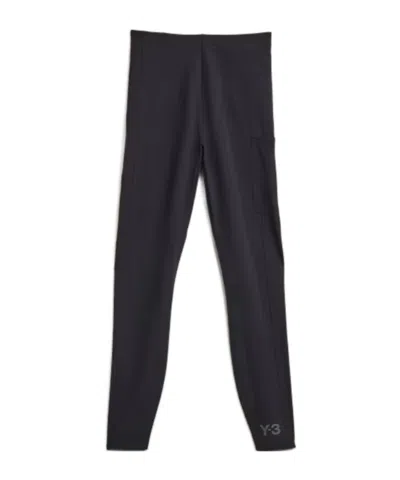 Y-3 Logo-detail Leggings In Black