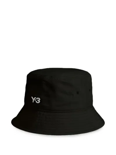 Y-3 Logo-embroidered Bucket Hat In Black