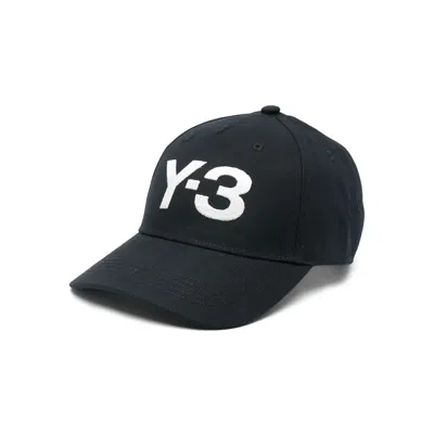 Y-3 Logo-print Cotton Cap In Black
