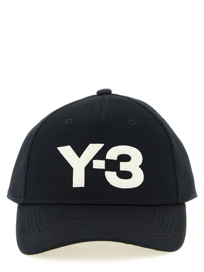Y-3 Logo-embroidered Cotton Baseball Cap In Black