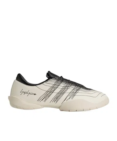Y-3 Logo-embroidered Trainers In Metallic
