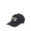 Y-3 Logo Baseball Cap Six Panel Curved Peak In Black