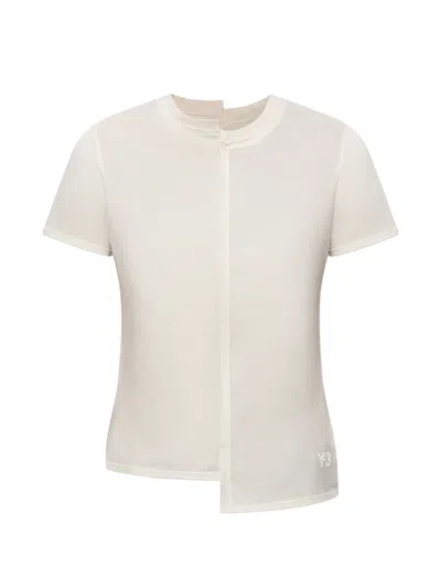Y-3 Logo-print Asymmetric T-shirt In Animal Print