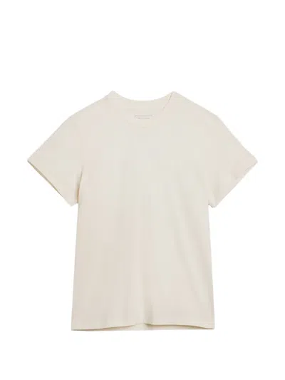 Y-3 Logo-print Crew-neck T-shirt In Neutral