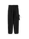 Y-3 Logo-print Drawstring Cargo Pants In Black