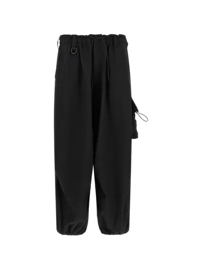 Y-3 LOGO-PRINT DRAWSTRING CARGO PANTS