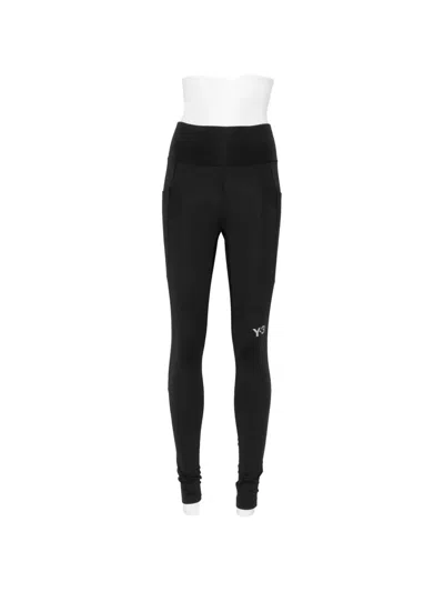 Y-3 Logo-print Leggings In Black