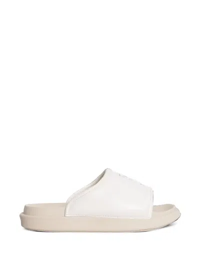 Y-3 Logo-print Padded Slides In White