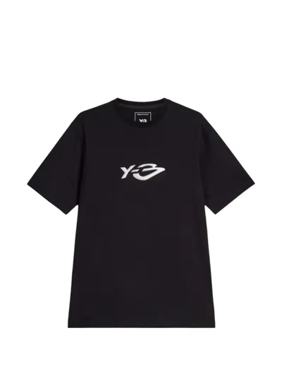 Y-3 Liquid Logo Short Sleeve T-shirt In Black