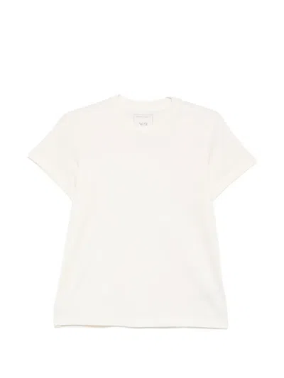 Y-3 Logo Cotton T-shirt In White