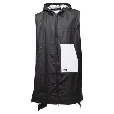 Pre-owned Y-3 Long Hooded Jacket - '10s In Black