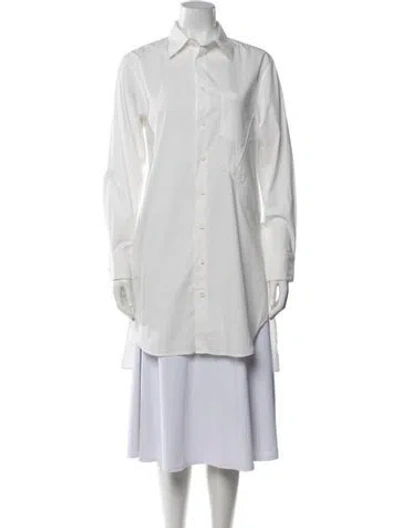 Pre-owned Y-3 Long Sleeve Button-up Top In White