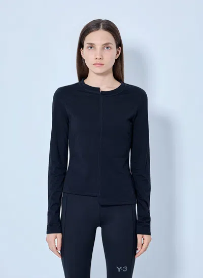 Y-3 Long Sleeve Crewneck Top In Black