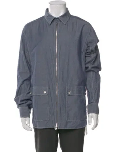 Pre-owned Y-3 Long Sleeve Denim Shirt In Blue
