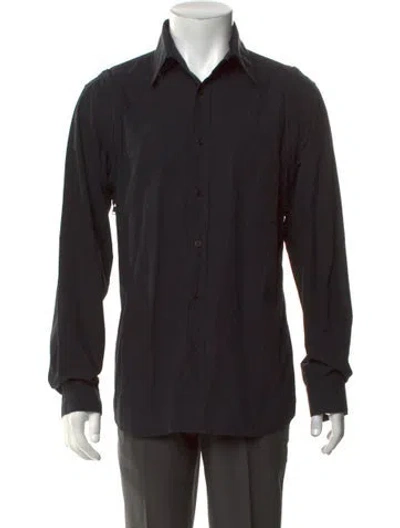 Pre-owned Y-3 Long Sleeve Dress Shirt In Black