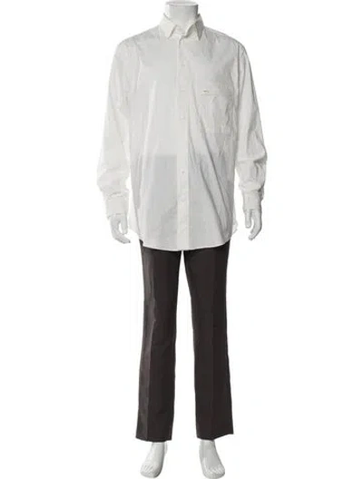 Pre-owned Y-3 Long Sleeve Dress Shirt In White