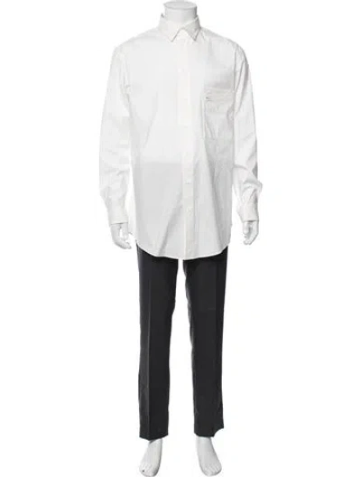 Pre-owned Y-3 Long Sleeve Dress Shirt In White