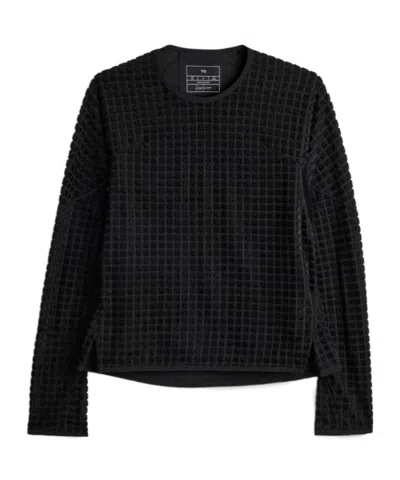 Y-3 Long-sleeve Knitted Running Top In Black