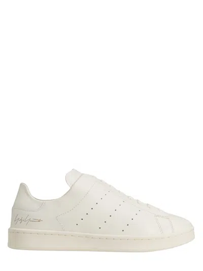 Y-3 Low-top Leather Sneakers In White