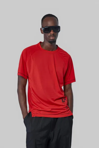 Y-3 M Gfx Run Ss Tee In Red