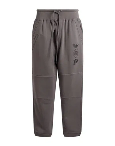 Y-3 Man Pants Grey Size S Cotton In Gray