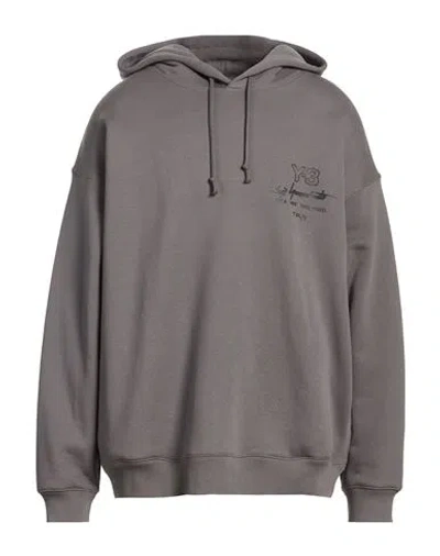 Y-3 Man Sweatshirt Grey Size L Cotton, Elastane In Multi