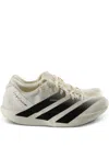 Y-3 White Black Adios 9 Mesh Elasticized Rubber-sole Sneakers In Neutral