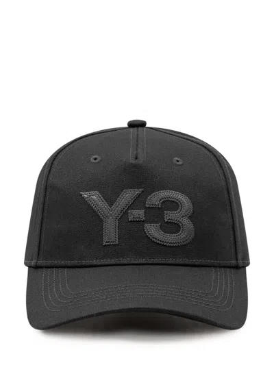 Y-3 Men Black Logo Baseball Cap