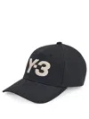 Y-3 Logo Baseball Cap Six Panel Curved Peak In Black