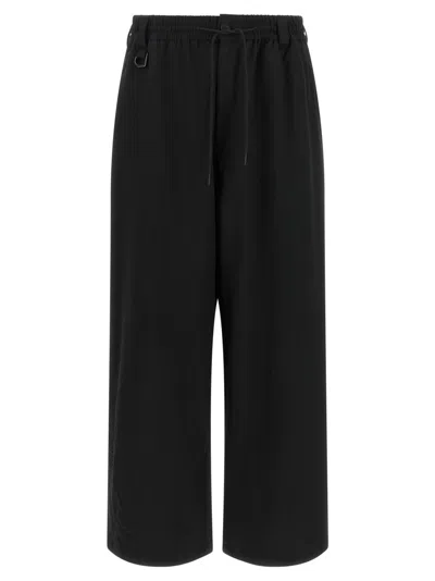 Y-3 Men Black Relaxed Drawstring Pants