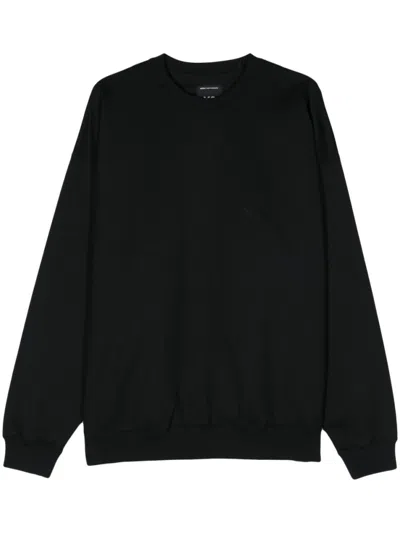 Y-3 MEN BLACK SOLID CREW NECK SWEATSHIRT