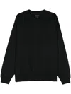 Y-3 Men Black Solid Crew Neck Sweatshirt In Black