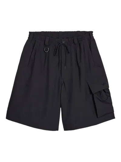 Y-3 Sport Uniform Cargo Drawstring Shorts In Black