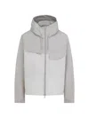Y-3 Hooded Jacket Long Sleeves Chest Pocket In Gray