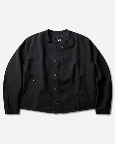 Y-3 Men S Sport Uniform Adaptive Collarless Blouson In Black