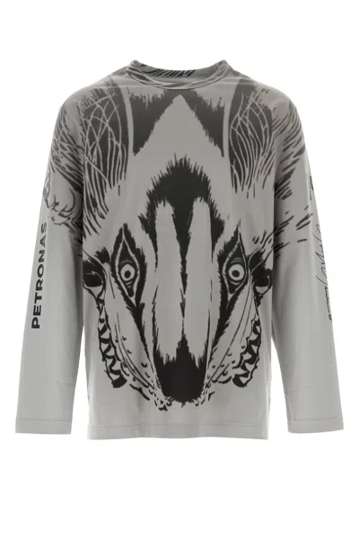 Y3 Mercedes T-shirt Y-3 X Mercedes Oversize In Cotone Grigio Uomo