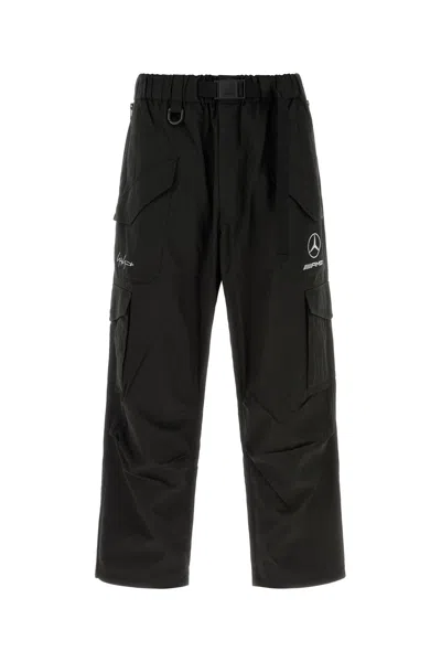 Y3 Mercedes Black Cotton Blend Y-3 X Mercedes Cargo Pant