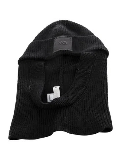 Pre-owned Y-3 Merino Wool Knitted Ski Mask In Black