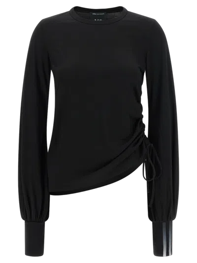Y-3 Y-3 MERINO WOOL WITH SIDE DRAWSTRING LONG-SLEEVE T-SHIRT
