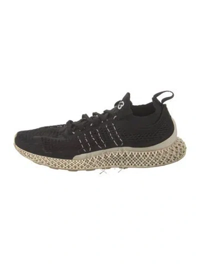 Pre-owned Y-3 Mesh Graphic Print Athletic Sneakers In Black