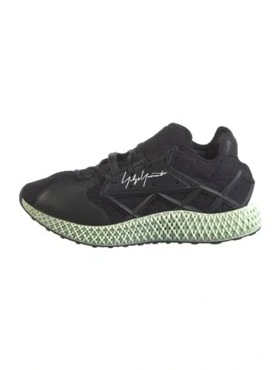 Pre-owned Y-3 Mesh Printed Athletic Sneakers In Black
