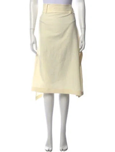 Pre-owned Y-3 Midi Length Skirt In White