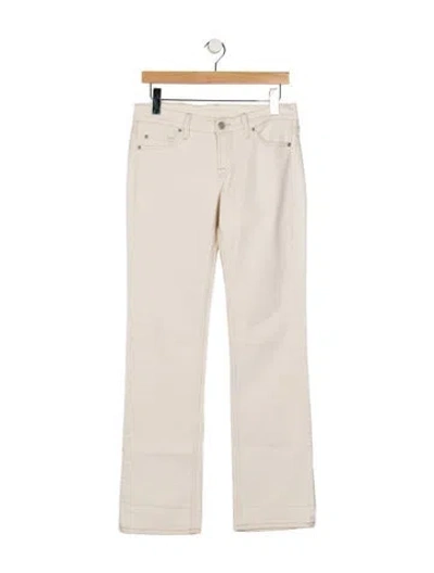 Pre-owned Y-3 Mid-rise Straight Leg Jeans In Neutrals