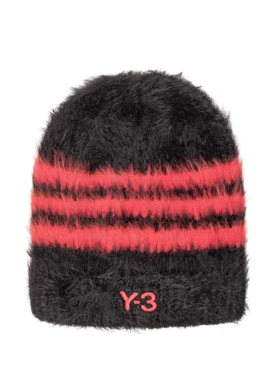 Y-3 Mini 3s Bethestanenie Hat In Black/scarlet