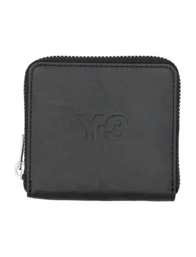 Y-3 Mini Leather Unisex Wallet For Fw25 In Black